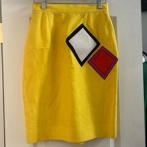 PIRA Yellow Linen & Rayon Skirt • Sz: 4